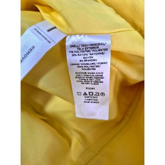 NWT Loft Petite Poly Blend Bright Yellow Short Skirt Fully Lined Sz 6P - Picture 4 of 6
